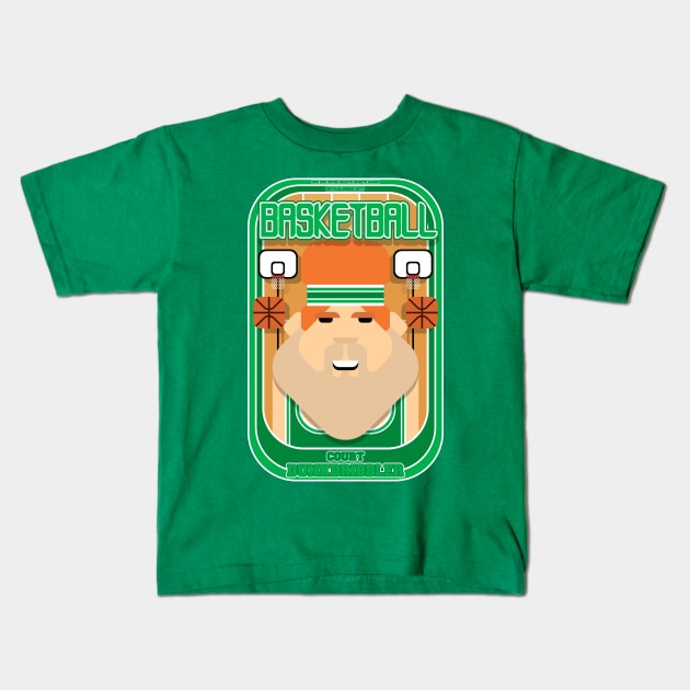 Basketball Green - Court Dunkdribbler - Josh version Kids T-Shirt by Boxedspapercrafts